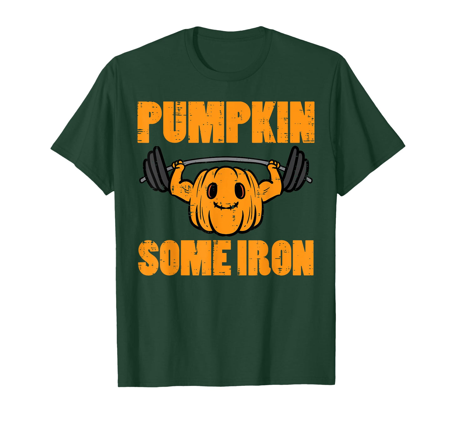 Halloween Gym Pumpkin Some Iron Workout Costume Men Women T-Shirt