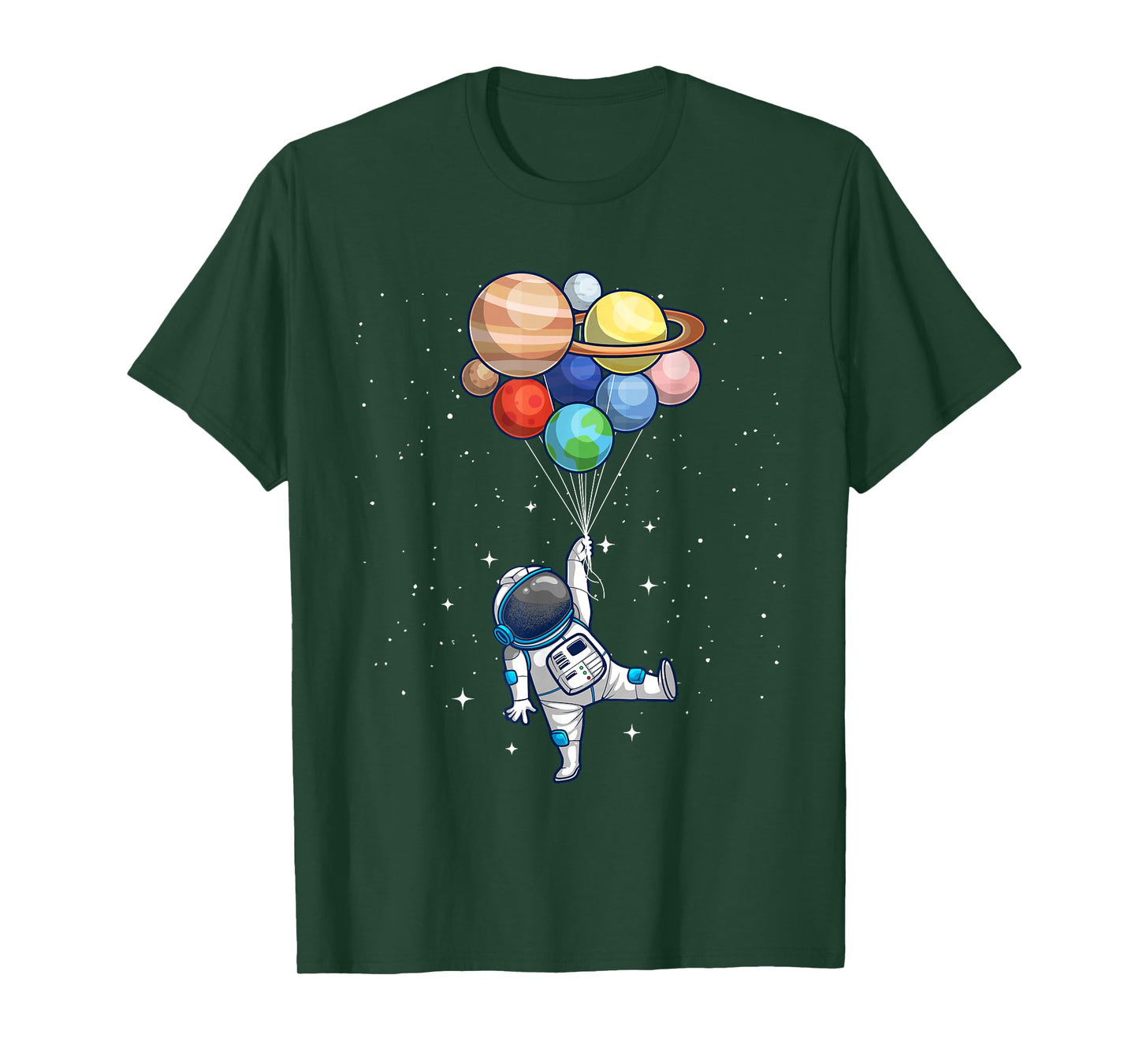 Space Themed For Men Women Outer Space Moon Galaxy Astronaut T-Shirt