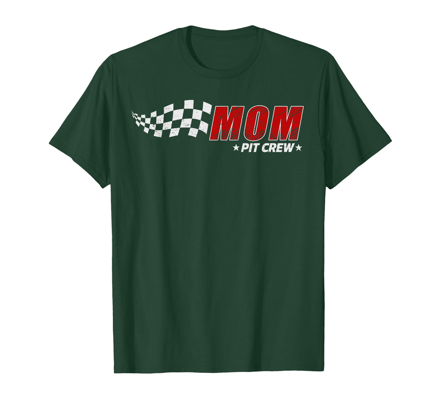 Mom Pit Crew Race Car Birthday Family Matching Pit Crew T-Shirt