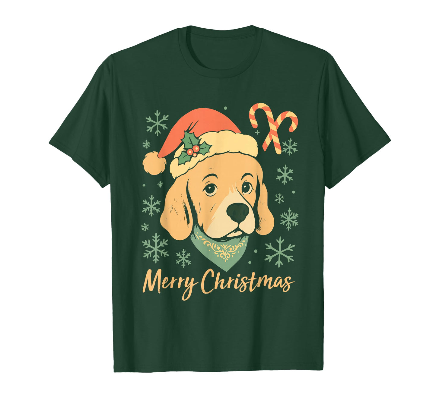 Tennessee Dog Lovers Merry Christmas Santa Hat Xmas Family T-Shirt
