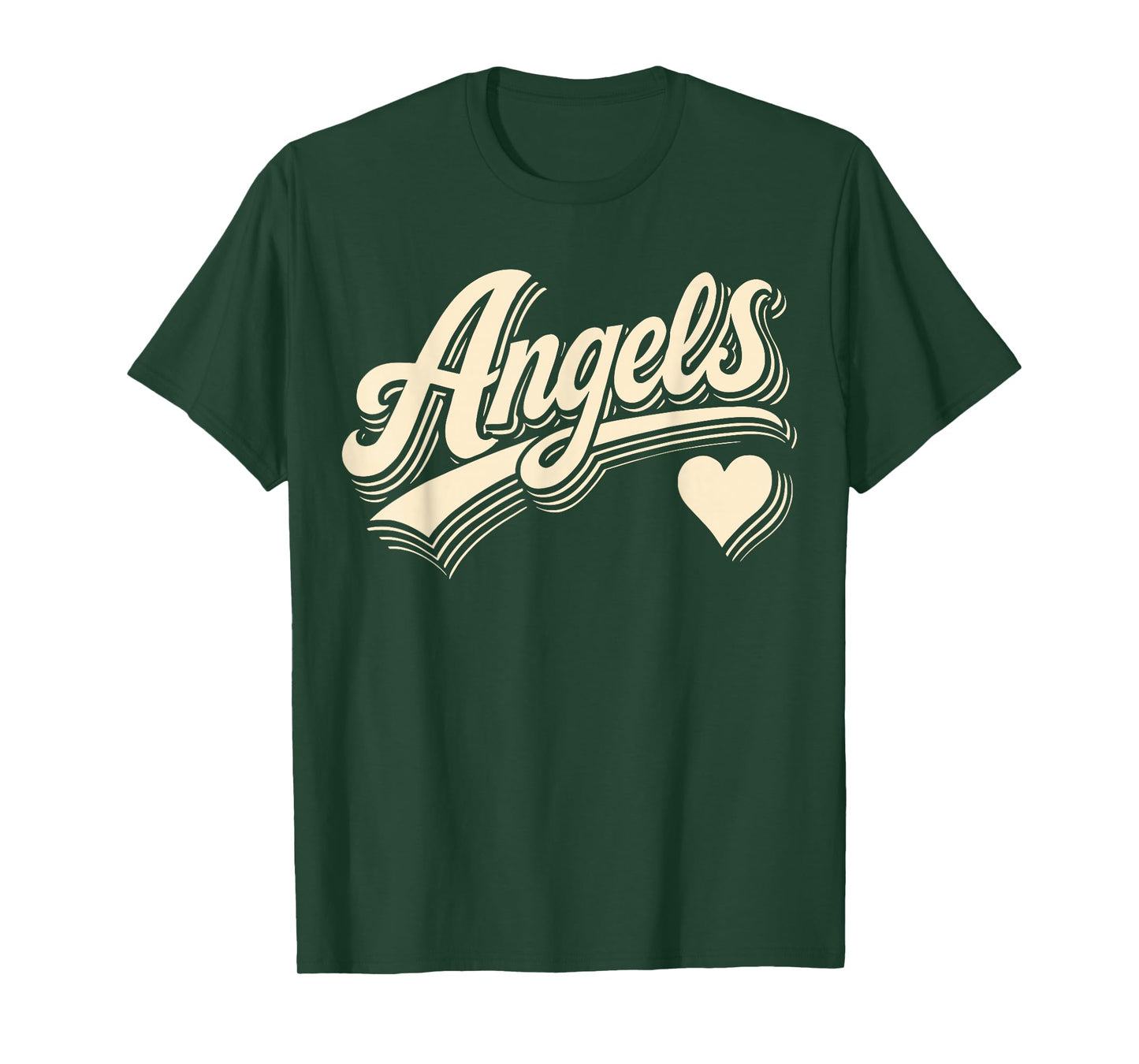 Angels Retro Script with Heart Vintage Gift For Men Women T-Shirt