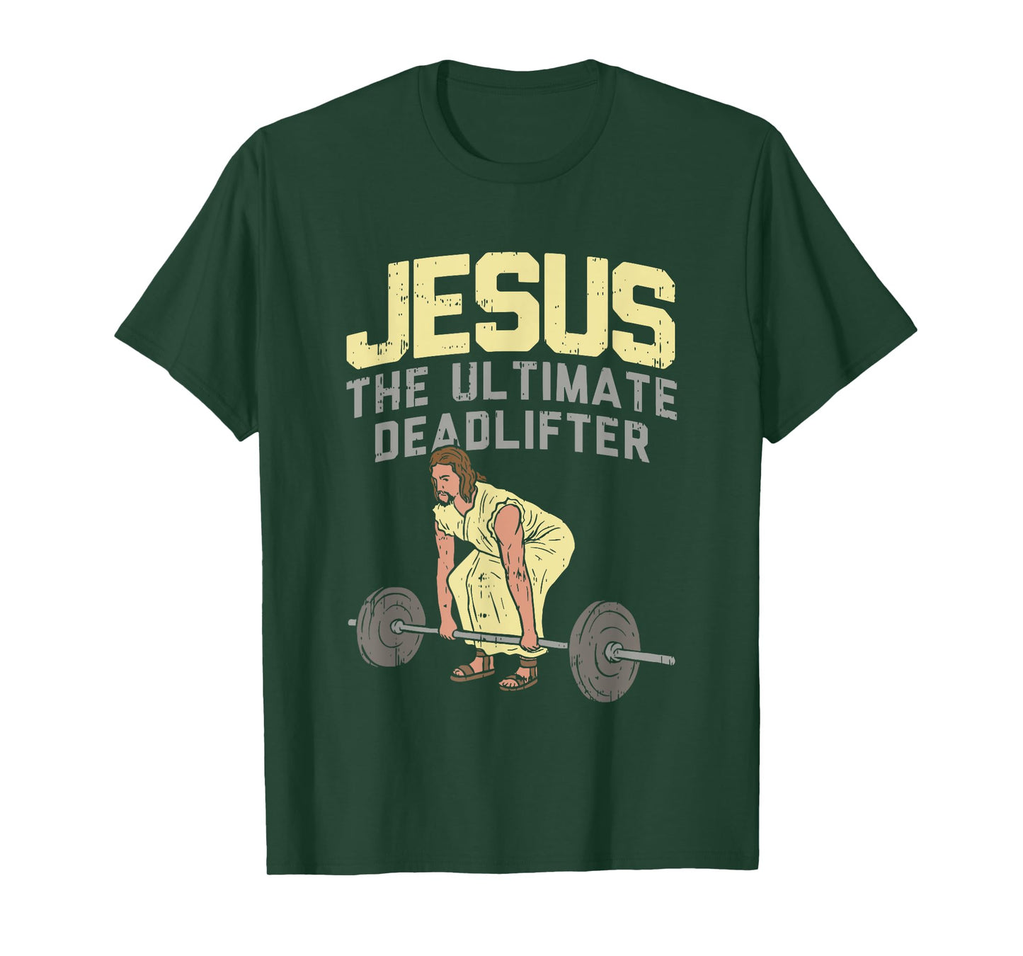 Vintage Jesus The Ultimate Deadlifter Funny Christian Gym T-Shirt