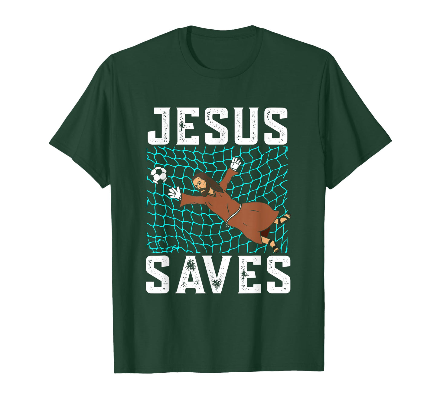 Jesus Saves I Christian Faith I Jesus Soccer Goalkeeper T-Shirt