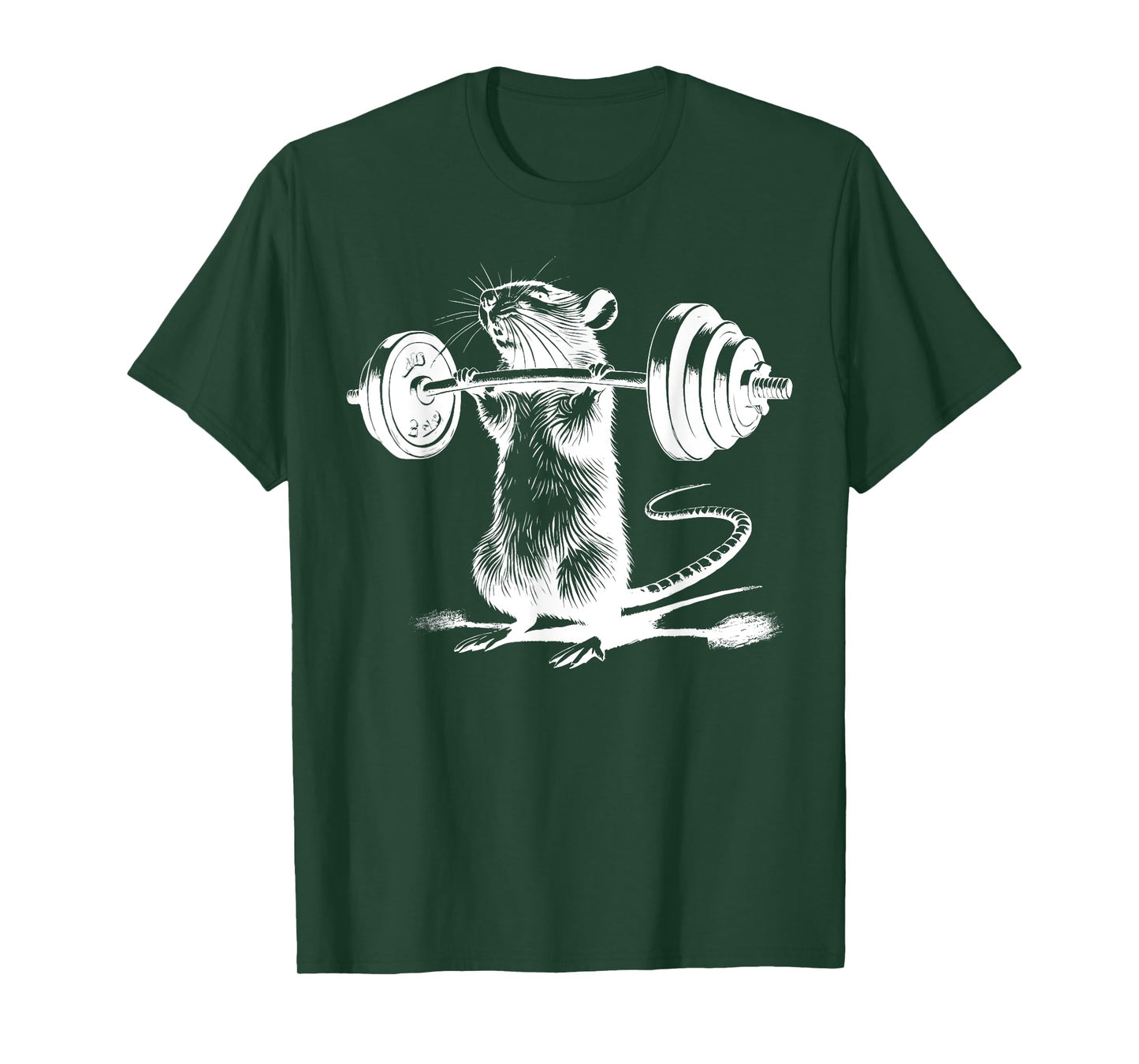 Retro Gym Rat Fitness Bodybuilding Workout Weight Lifting T-Shirt