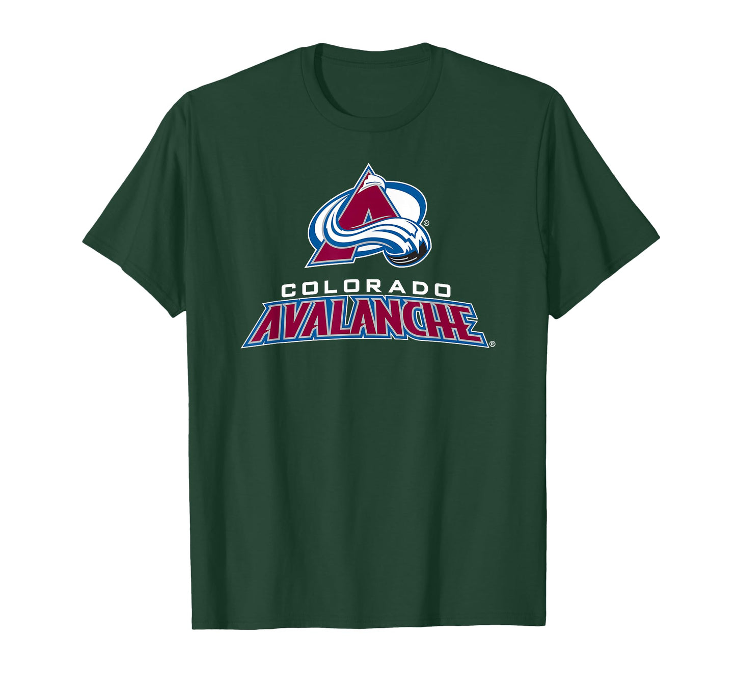 Colorado Avalanche Power Play T-Shirt - Blue, Unisex-Adults/Kids, Short Sleeve, Modern Casual, Solid with Print, NHL Officially Licensed