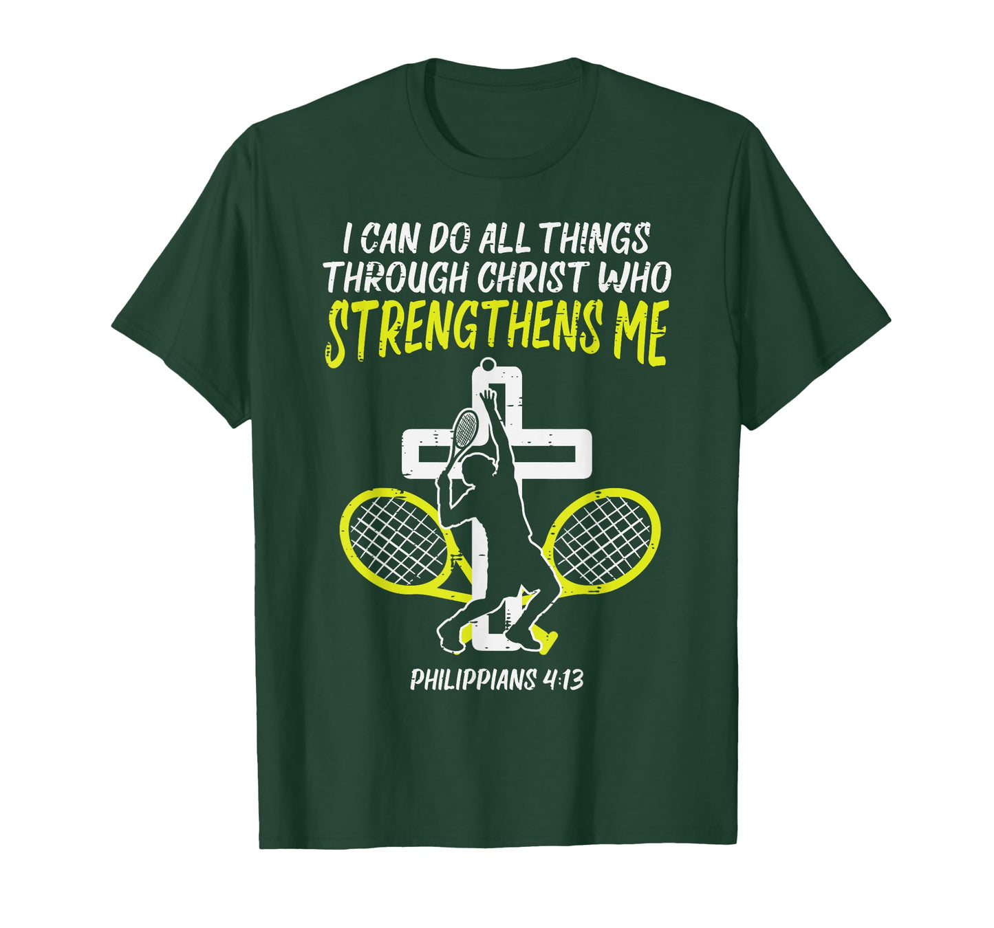 Can Do All Things Tennis God Jesus Christian Men Women Kids T-Shirt