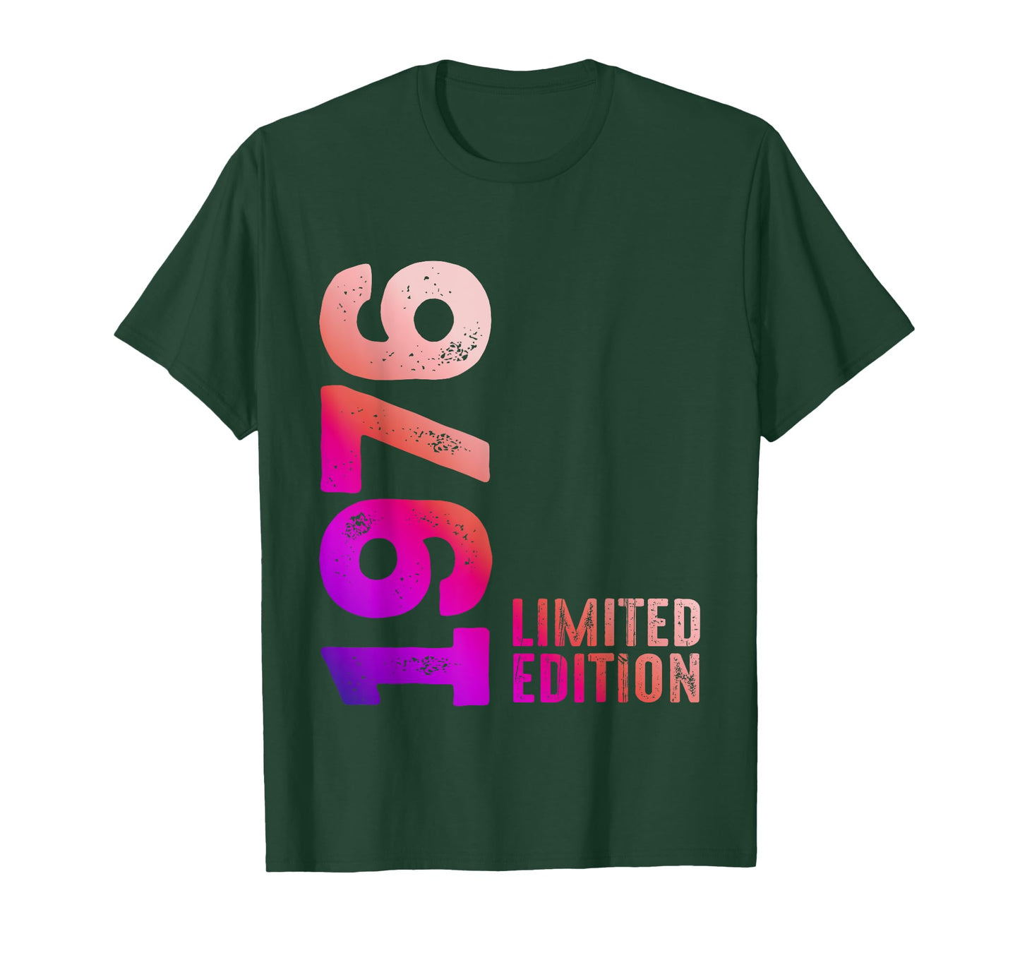 Birthday Limited Edition 1976 Unisex-Adult 1976 Birthday Themed T-Shirt Black Small Crew Neck Short Sleeve T-Shirt