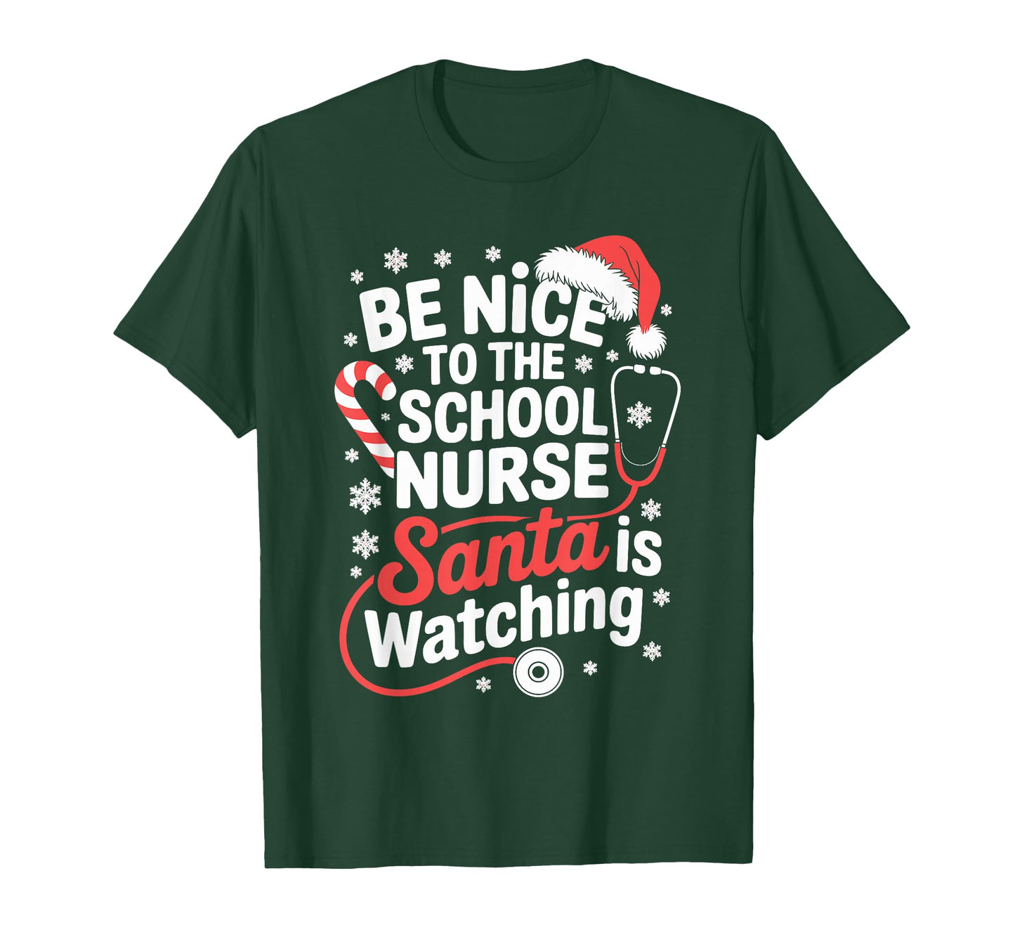 Funny School Nurse Christmas Nursing Humor Xmas T-Shirt