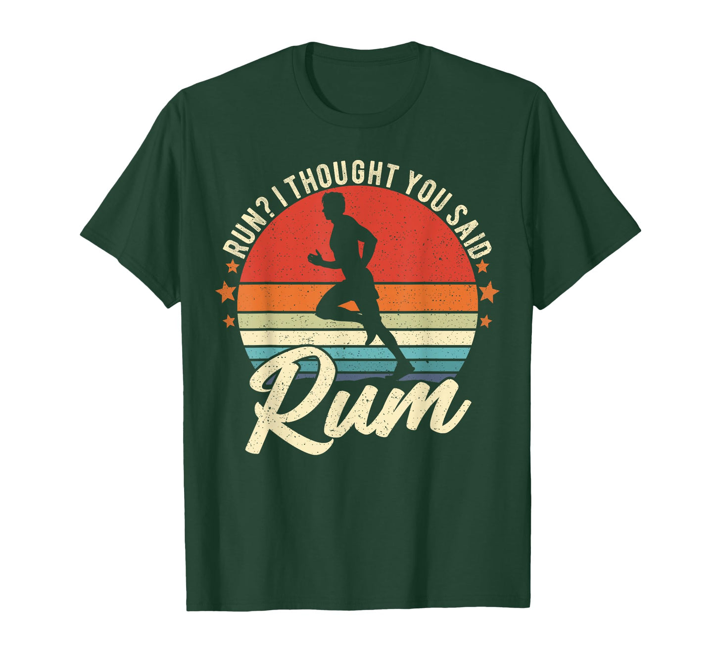 Run I Thought You Said Rum Funny Drinking Runner Dad T-Shirt