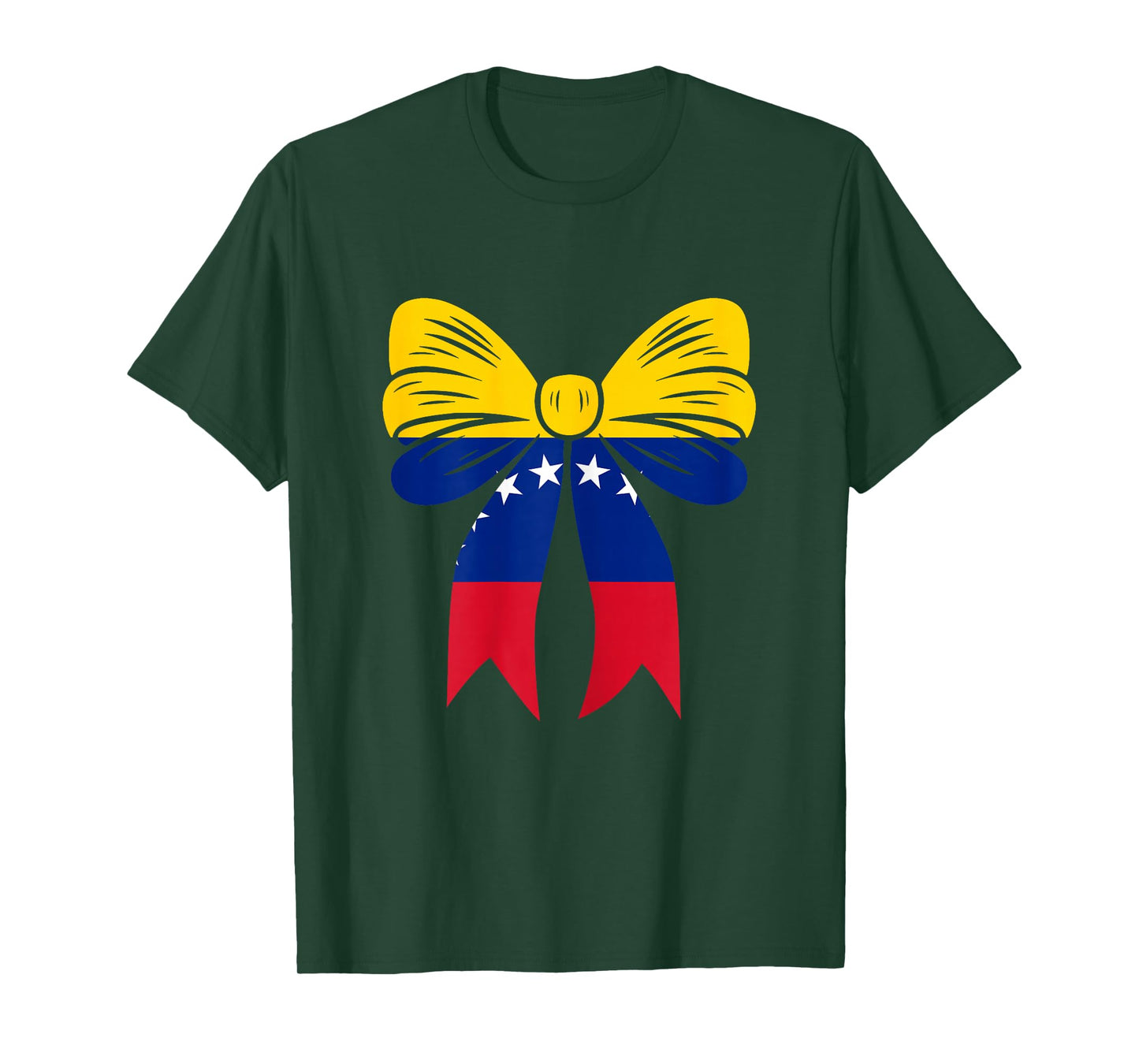Venezuela Girl Coquette Bow Cute Ribbon Venezuelan Flag T-Shirt