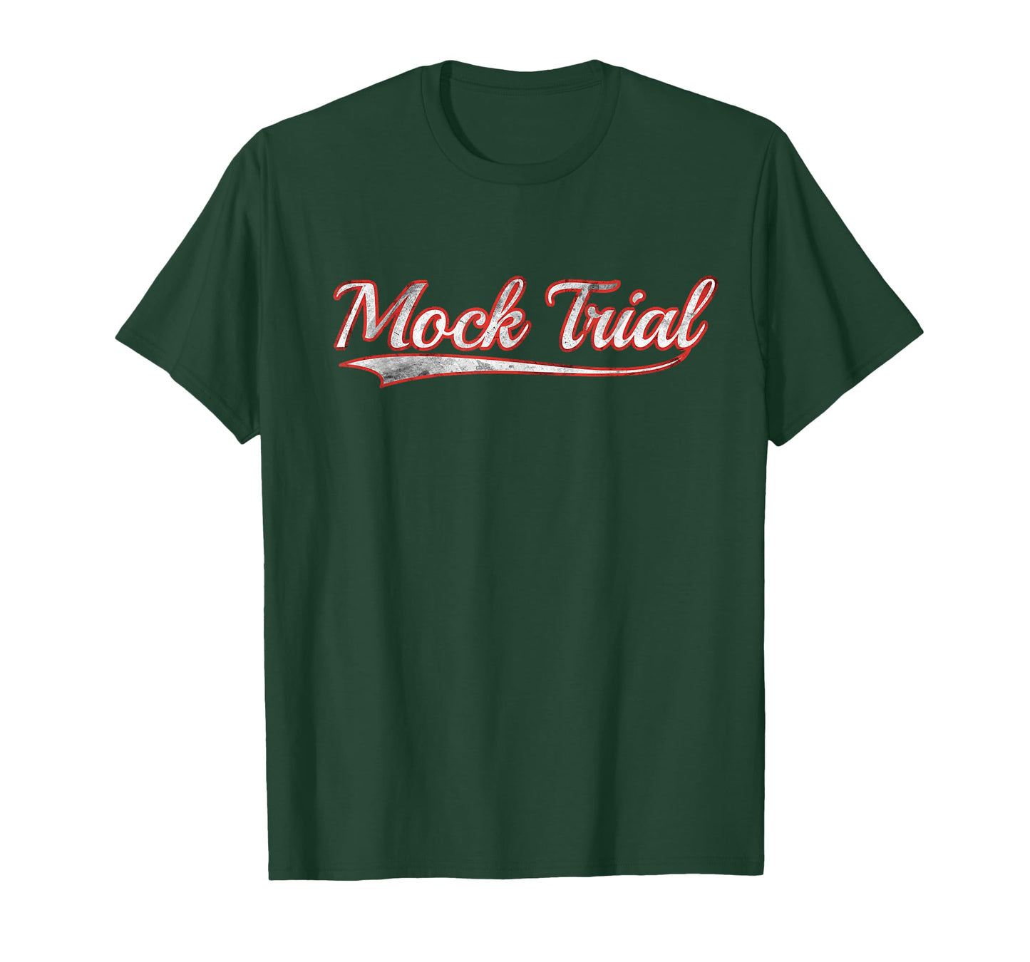 Mock Trial Vintage Varsity Distressed Throwback Style T-Shirt