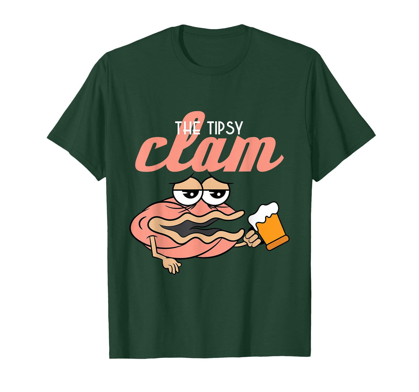 Tipsy Clam Funny T-Shirt drunken Shell Alcohol Tee new gift T-Shirt