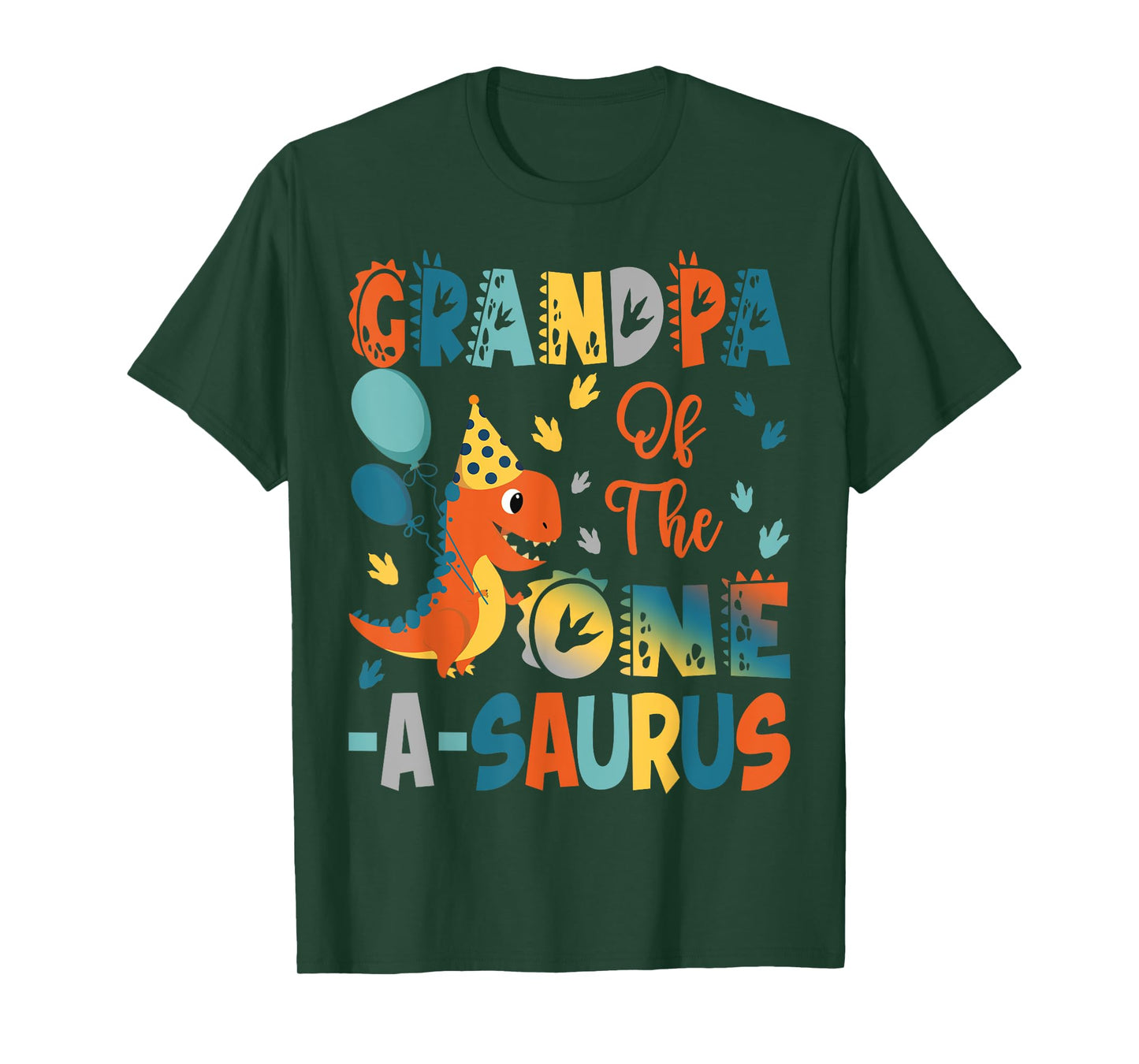 Grandpa Of The One-A-Saurus 2Nd Birthday Dinosaur Party T-Shirt