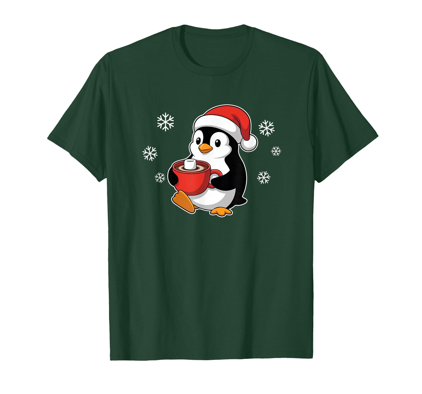 Cute Penguin with Cocoa Christmas Wintertime T-Shirt