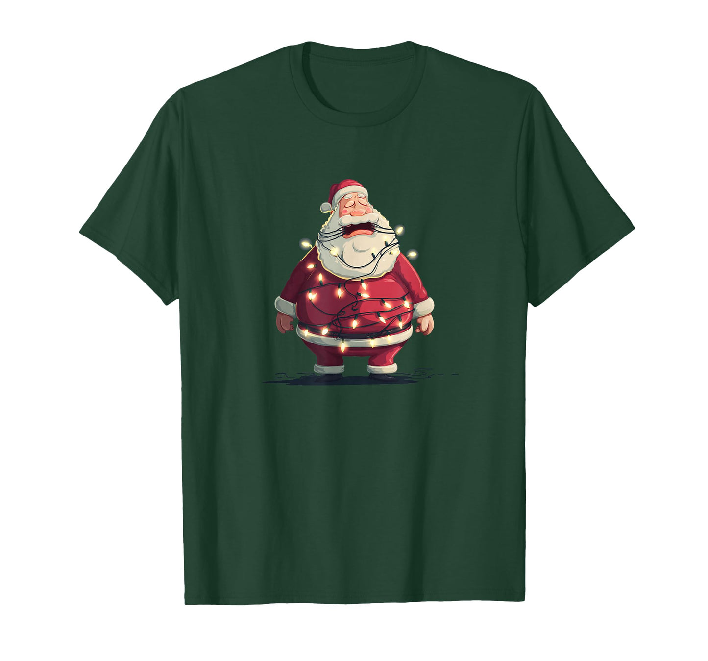 Awesome Santa Christmas Lights Look T-Shirt
