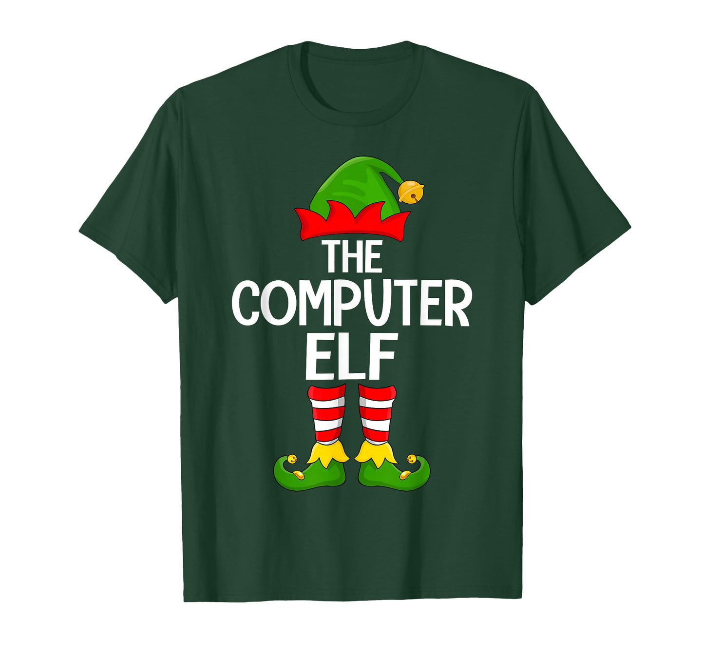 Computer Elf Xmas Matching Family Elf Squad Christmas T-Shirt