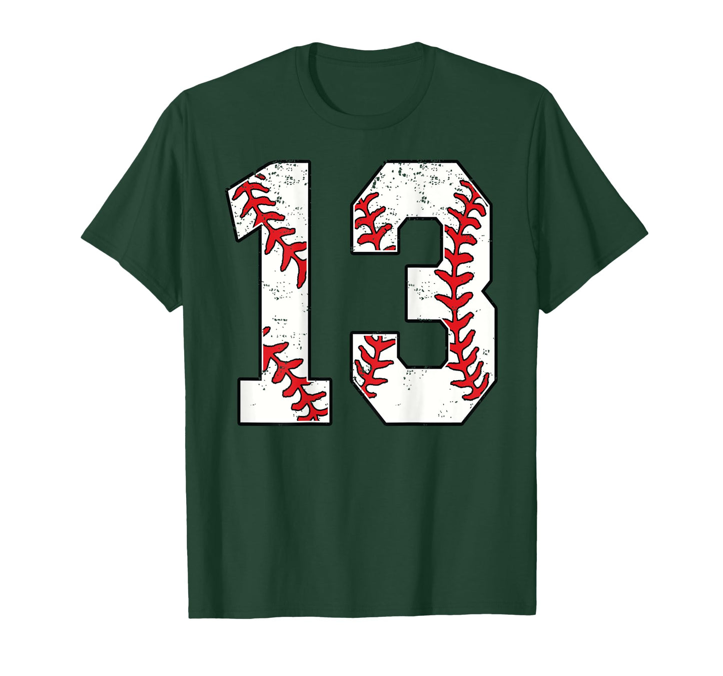 Number #13 Baseball Jersey Number 13 Print On Back T-Shirt