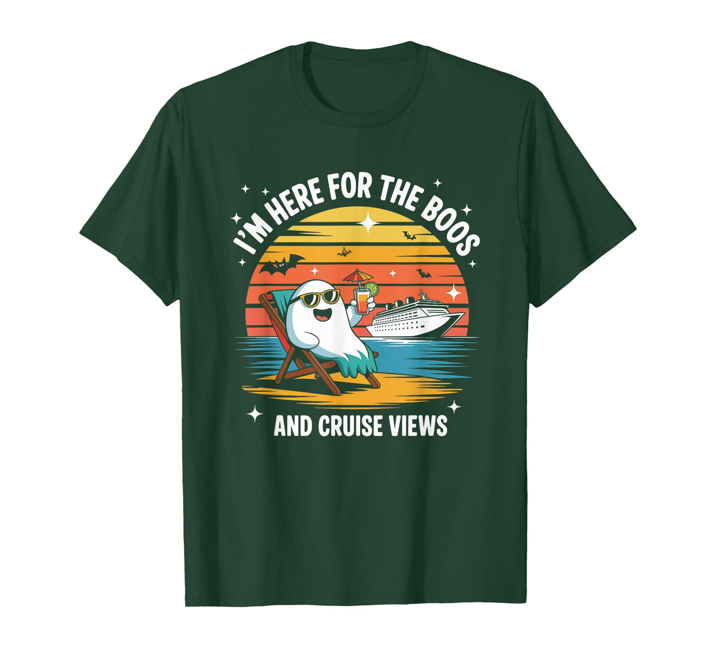 Here for The Boos and Cruise Views Halloween Party T-Shirt