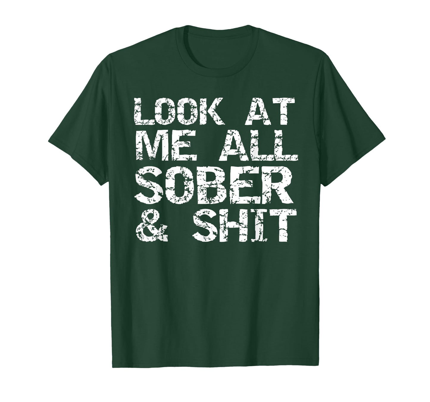 Funny Addiction Recovery Gifts Look at Me All Sober & Shit T-Shirt