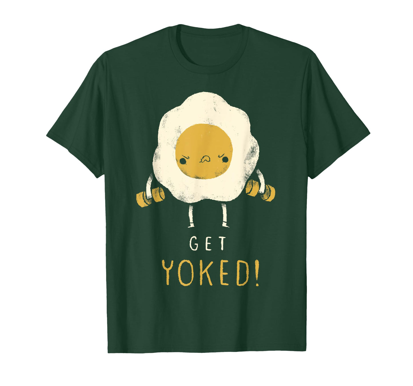 get yoked! yoked shirt. egg gym shirt. gym training shirt T-Shirt
