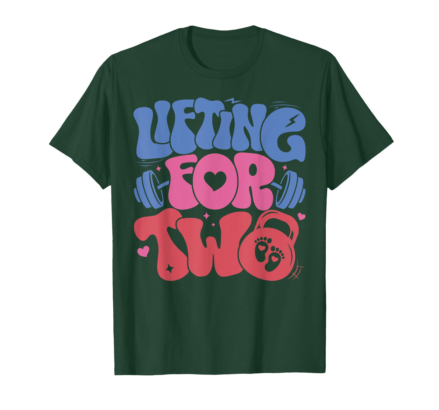 Lifting For Two Pregnancy Gym Fitness Workout Expecting Mom T-Shirt