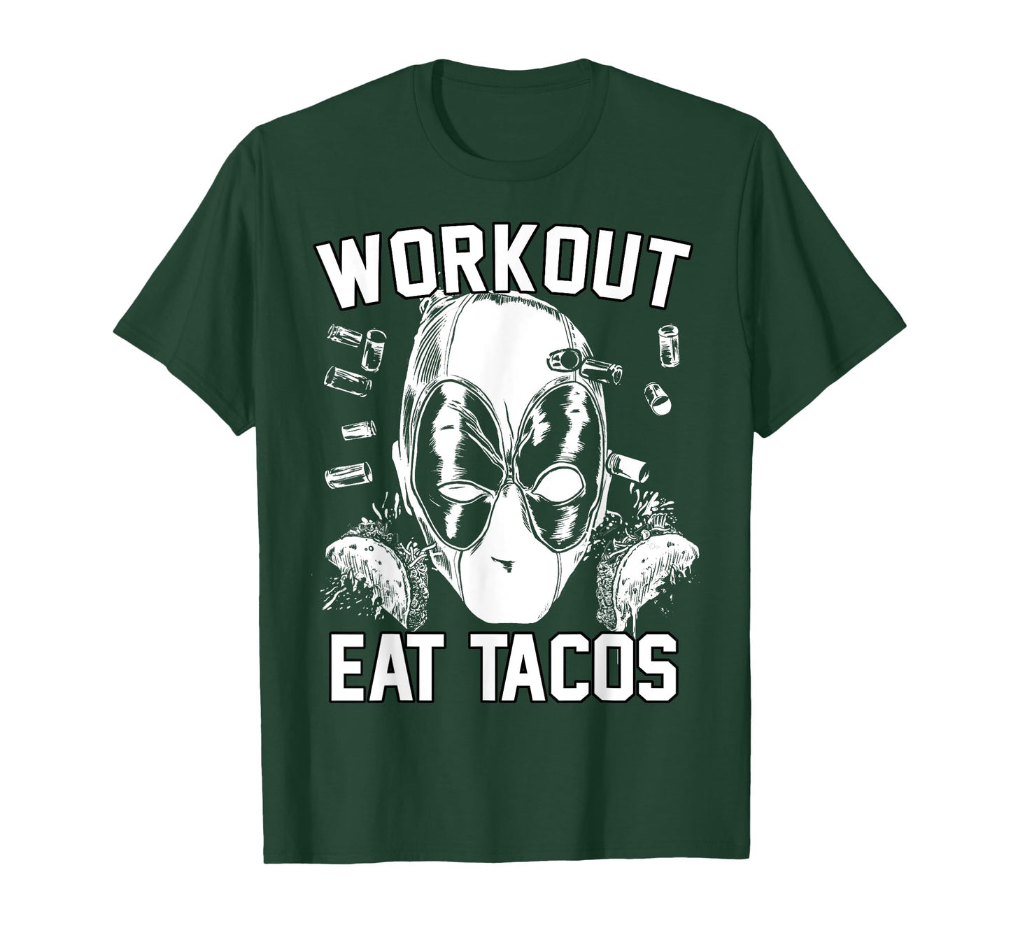 Marvel Deadpool Workout Eat Tacos T-Shirt