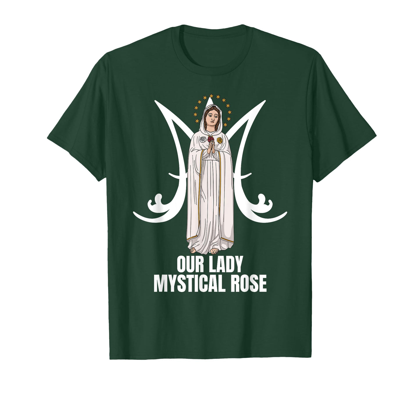 Our Lady Mystical Rose Marian Catholic T-Shirt