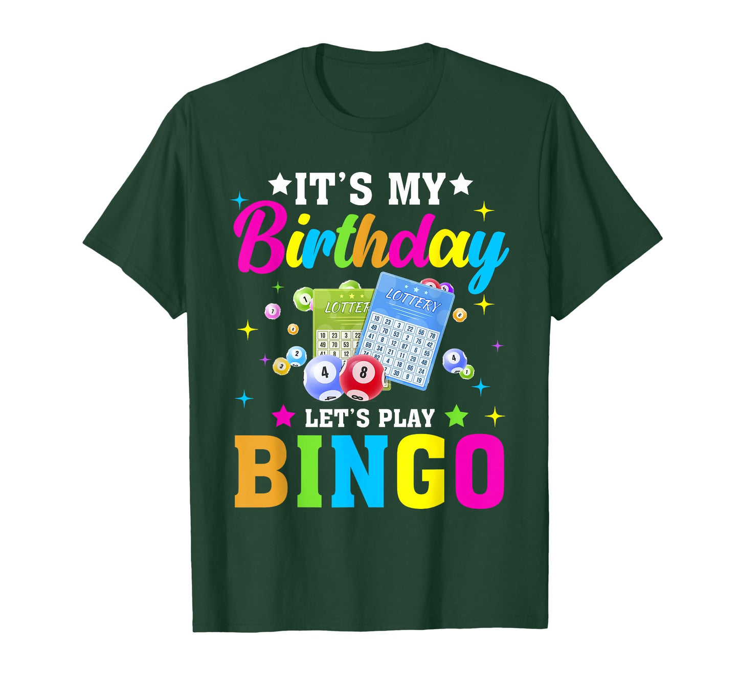 Bingo It's My Birthday Let's Play Bingo Vintage Xmas T-Shirt