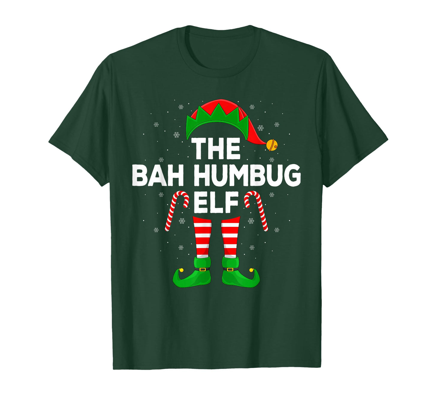 The Bah Humbug Elf Xmas Matching Family Elf Christmas T-Shirt