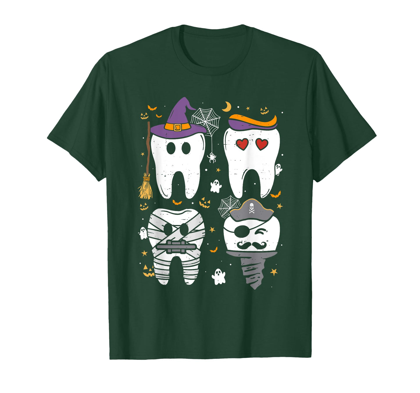 Dentist Witch Teeth Dental Crew Halloween Costume Men Women T-Shirt