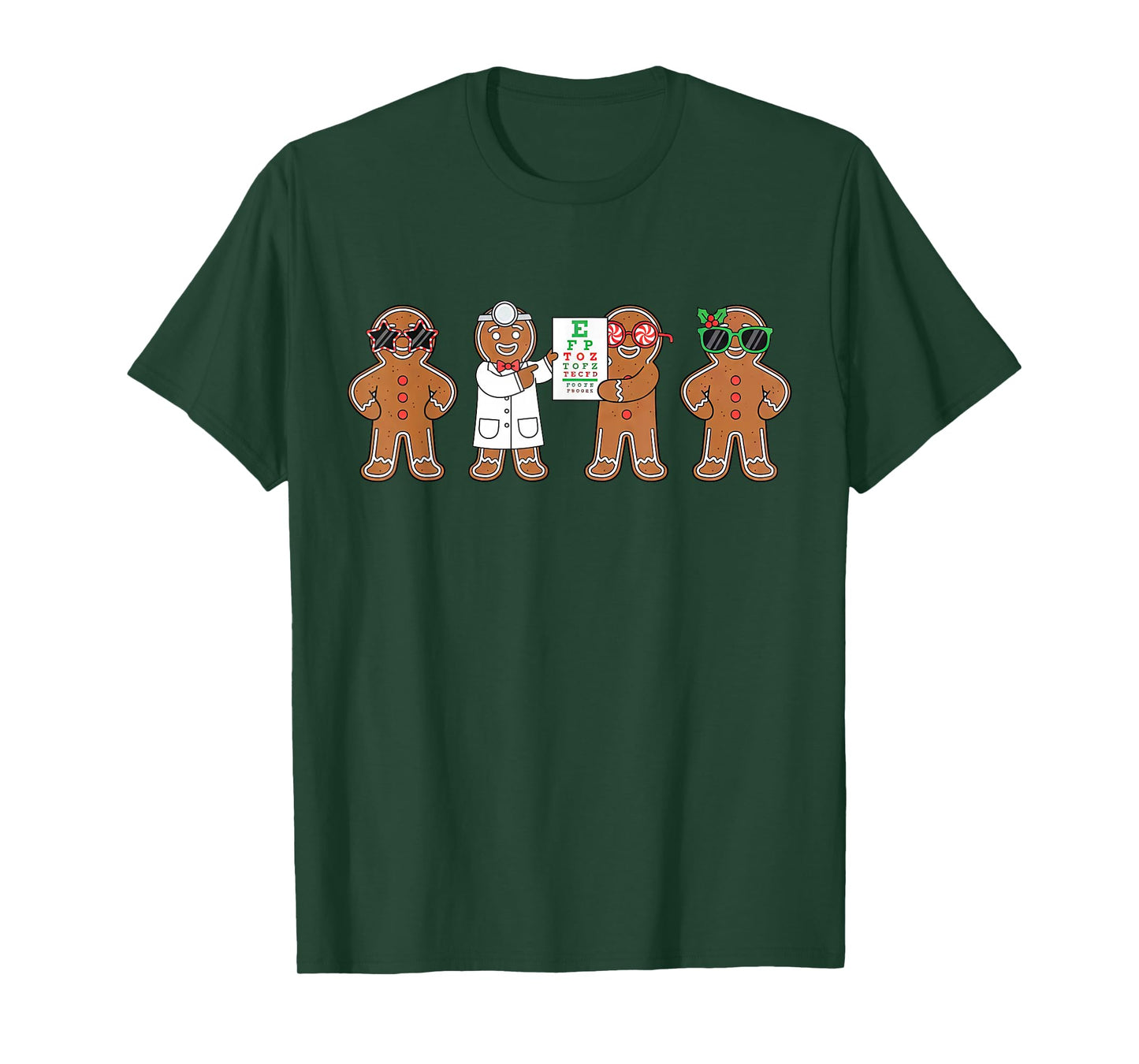 Optometry Gingerbread Christmas Optician Sight Squad Eye Dr T-Shirt