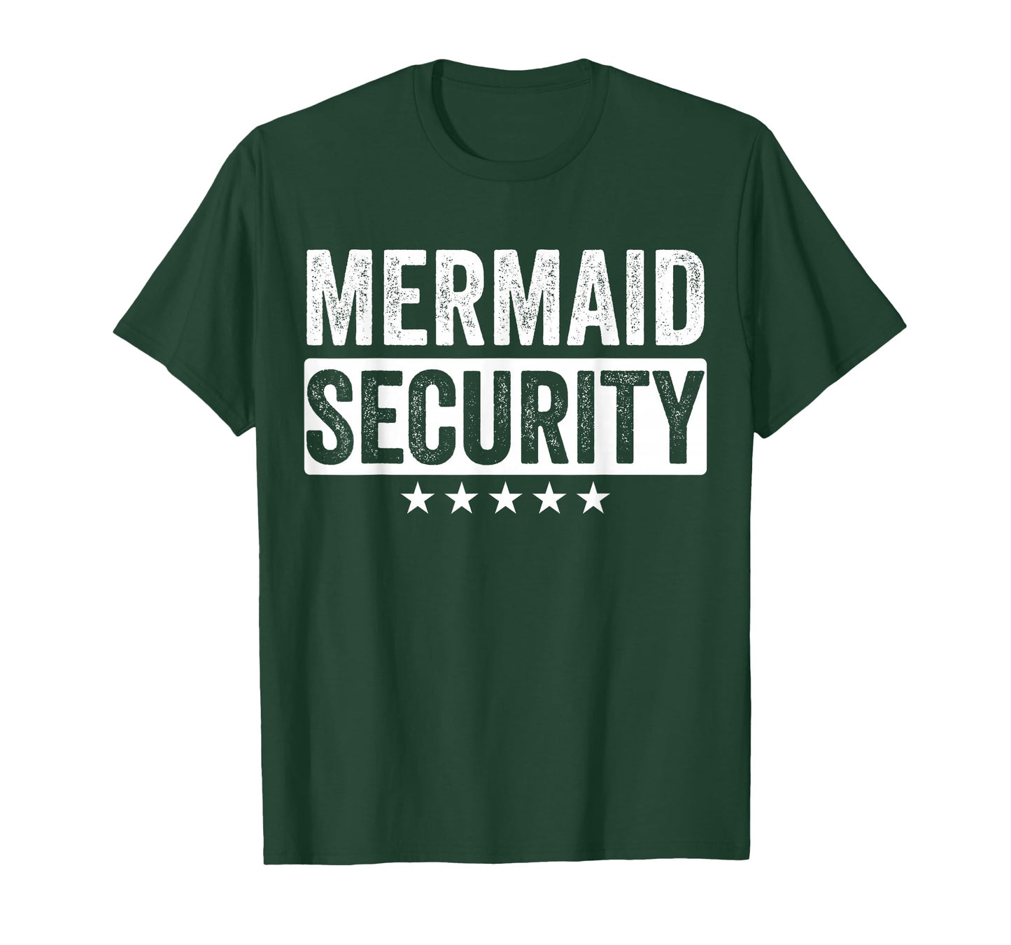 Mermaid Security Halloween Costume Dad Men Boy T-Shirt