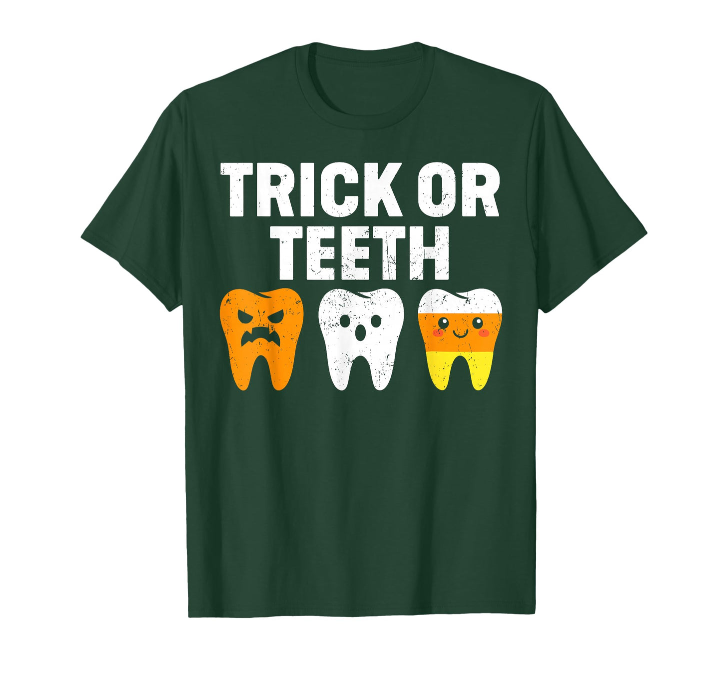 Trick Or Teeth Funny Dental Halloween Costumes Treat Dentist T-Shirt