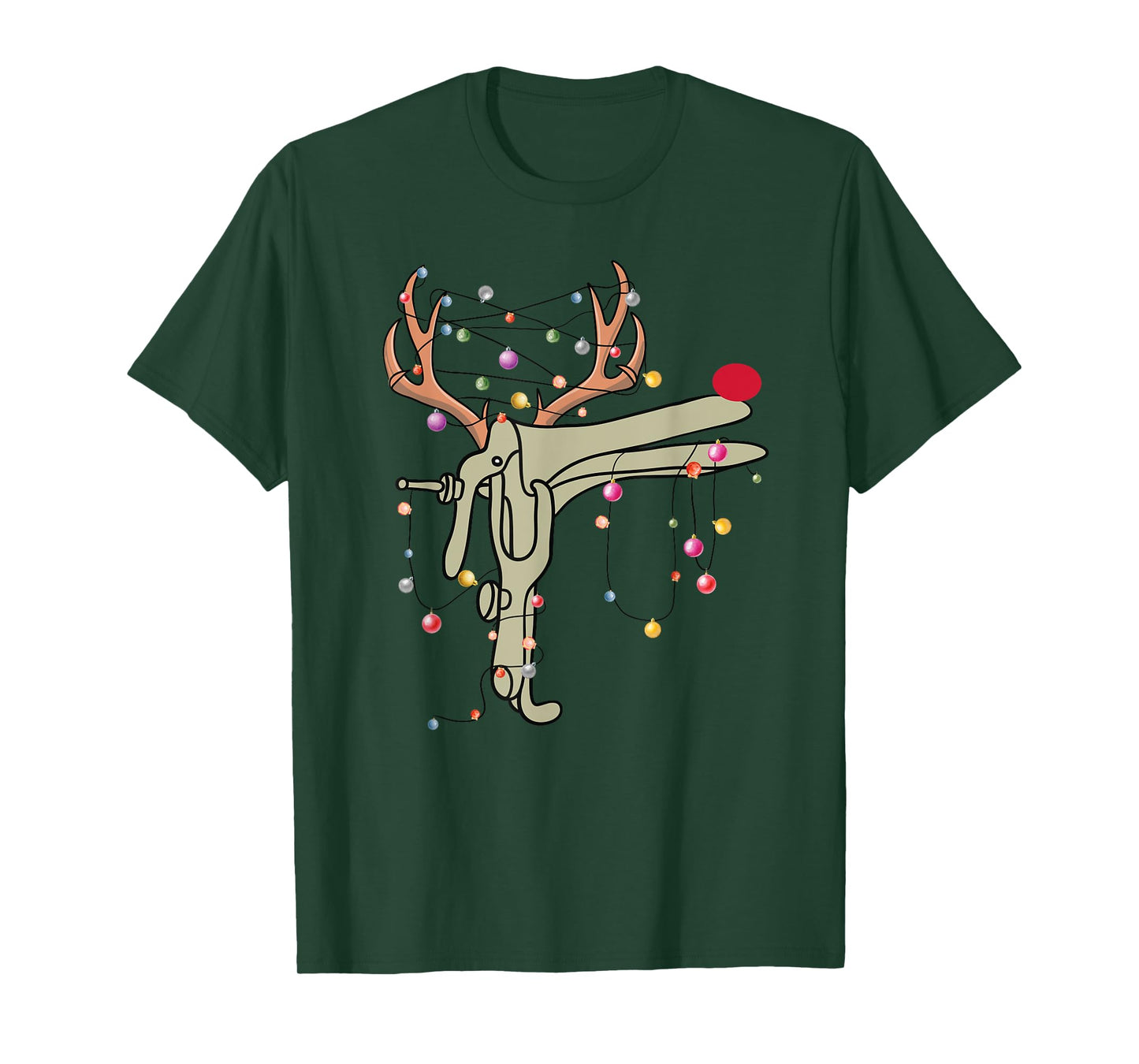 Reindeer Speculum Nurse Funny Christmas OBGYN Nurse Party T-Shirt