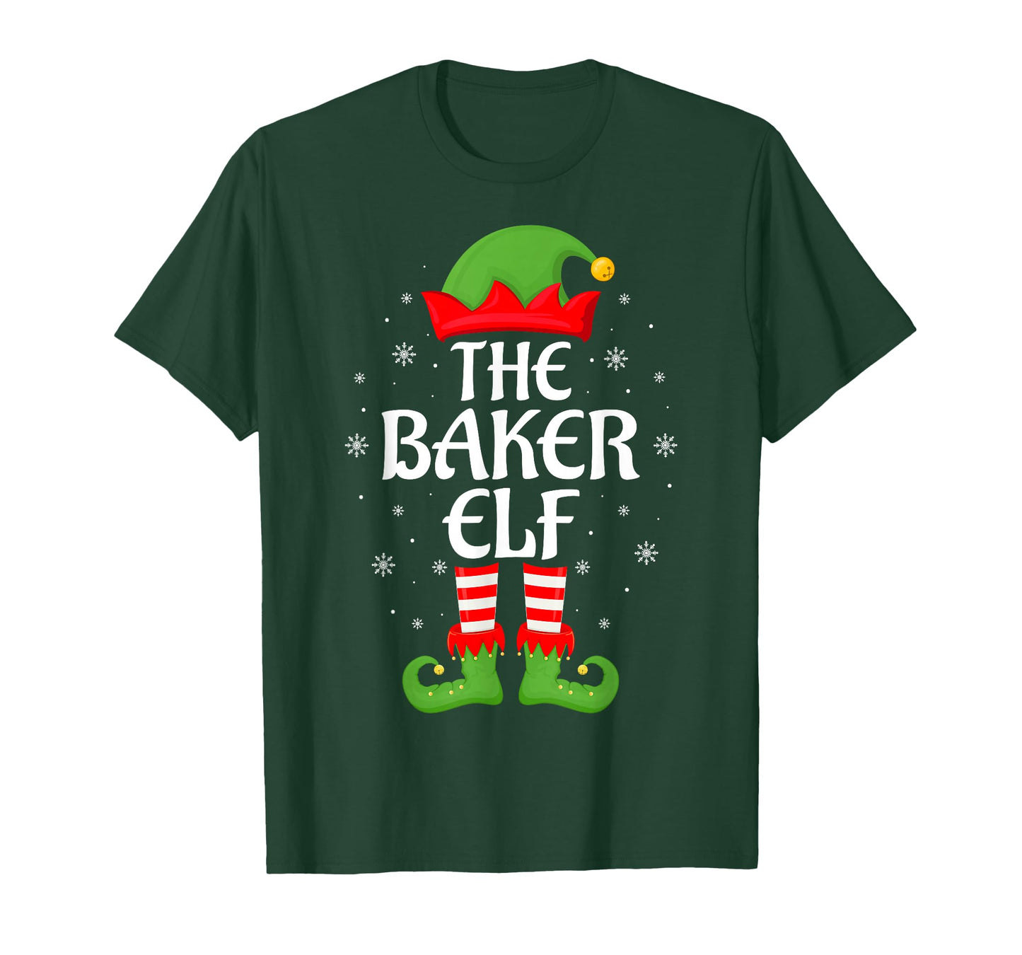 Baker Elf Xmas Family Matching Elf Squad Christmas T-Shirt