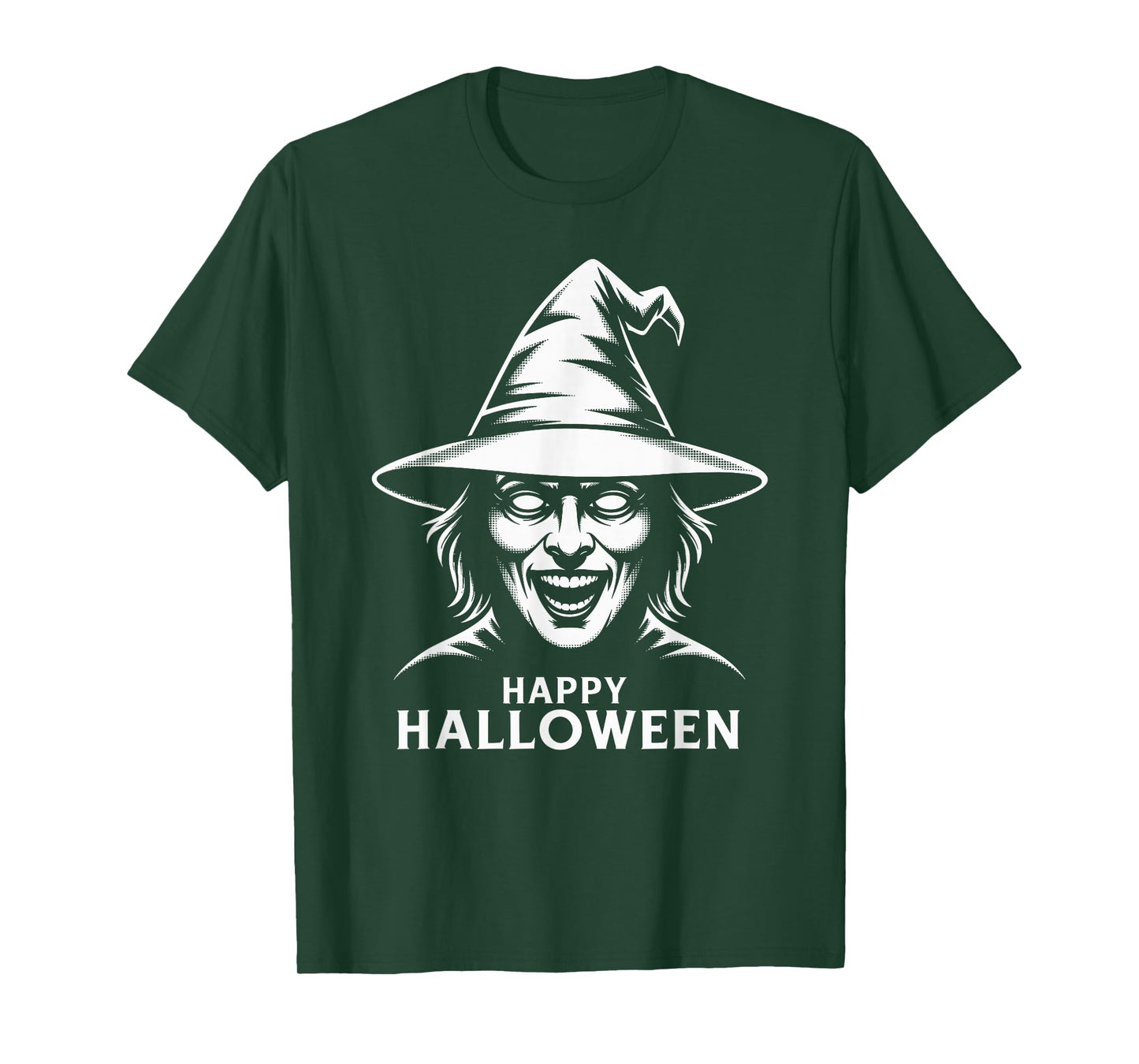 Spooky Scary Witch Face Horror Party Happy Halloween Costume T-Shirt