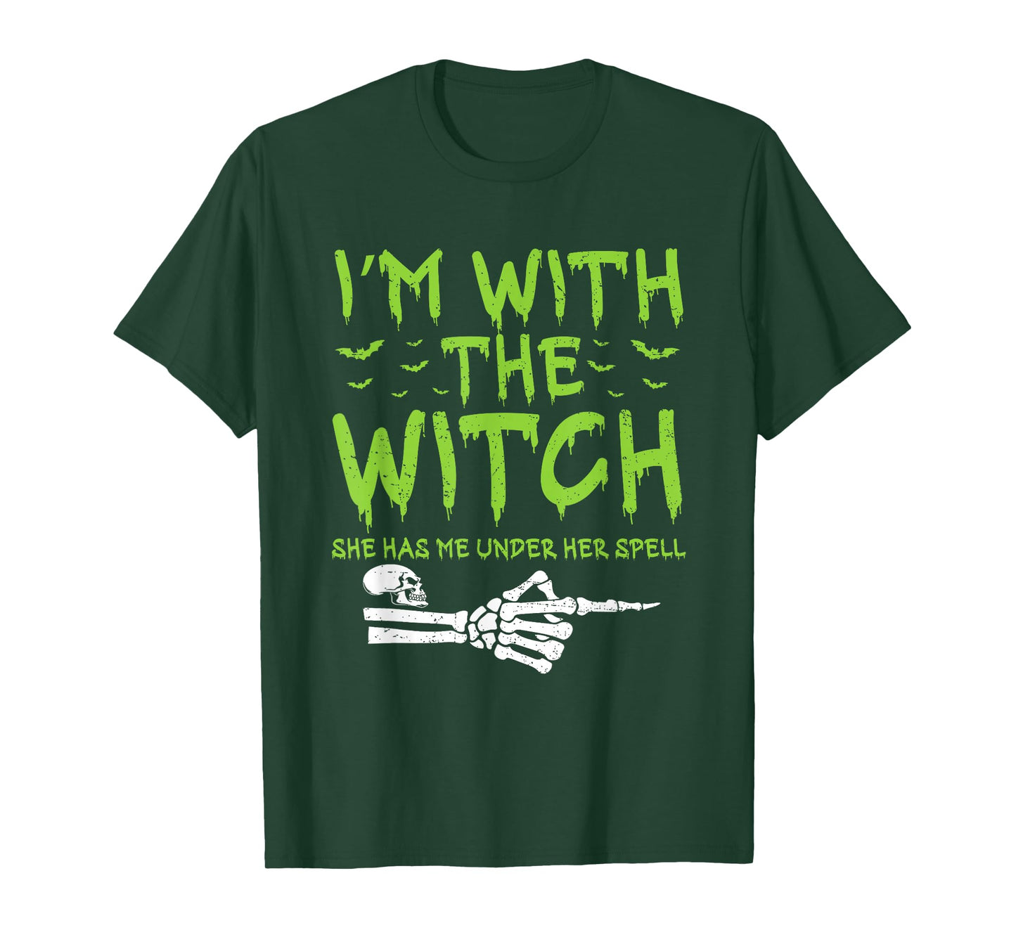 I'm with The Witch Funny Halloween Couple Costume Party T-Shirt