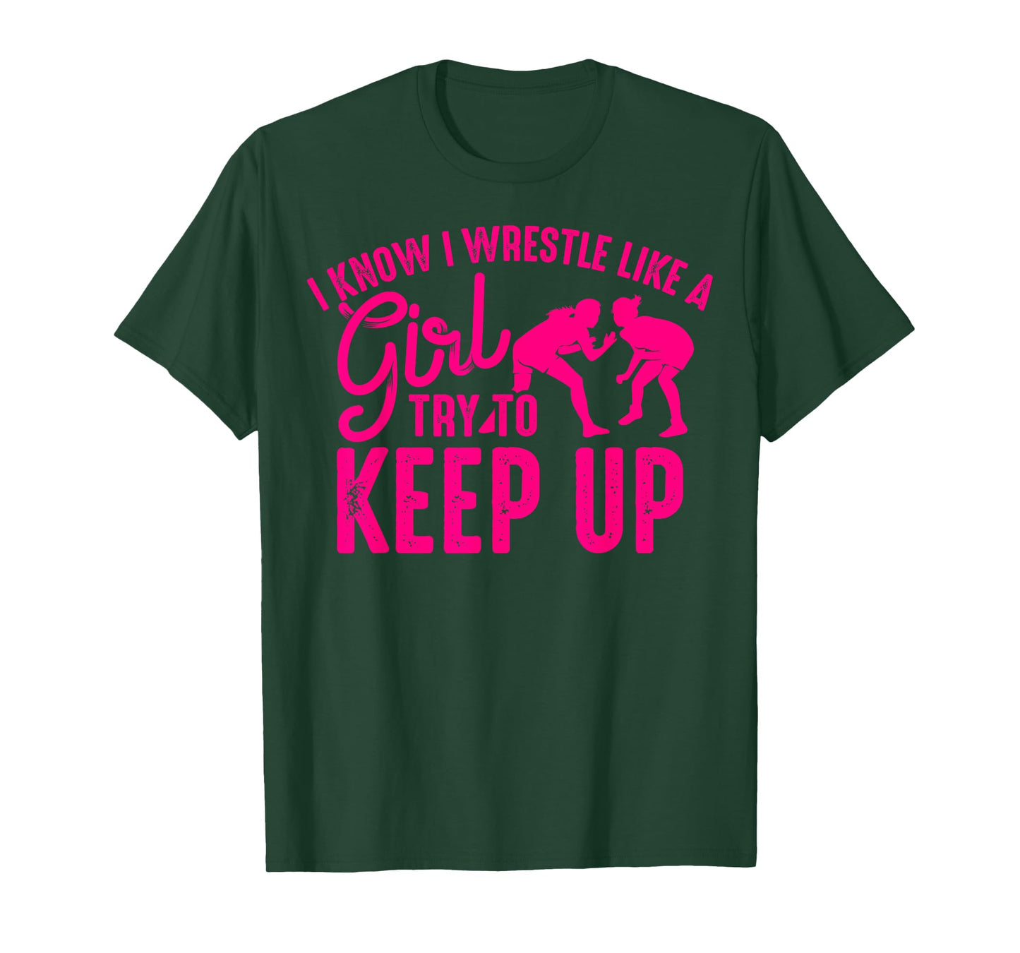 Funny Girl Wrestler Gift Cool Female Wrestling Lover Athlete T-Shirt