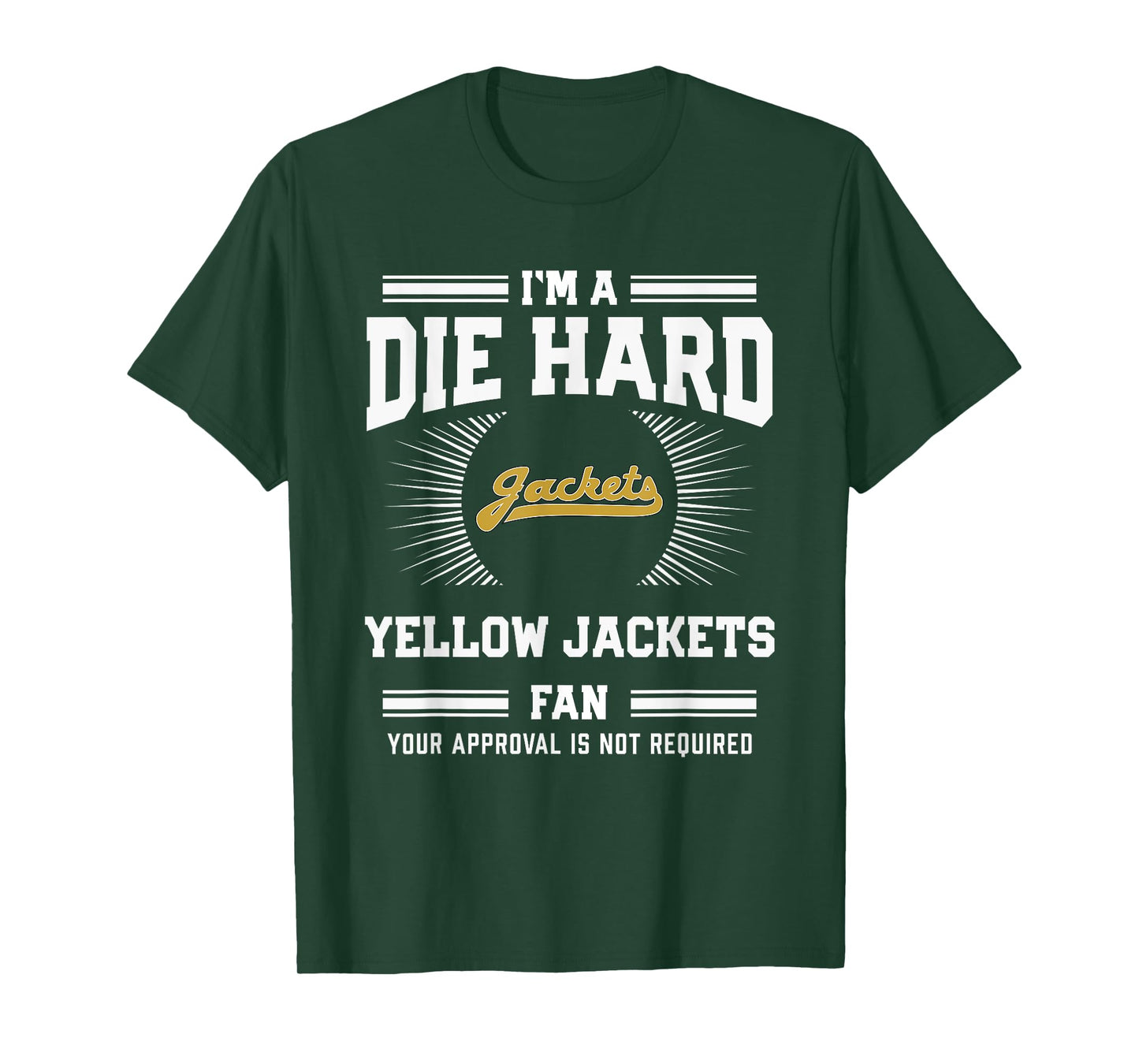 Springfield Yellow Jackets Logo Die Hard Fan HS T-Shirt