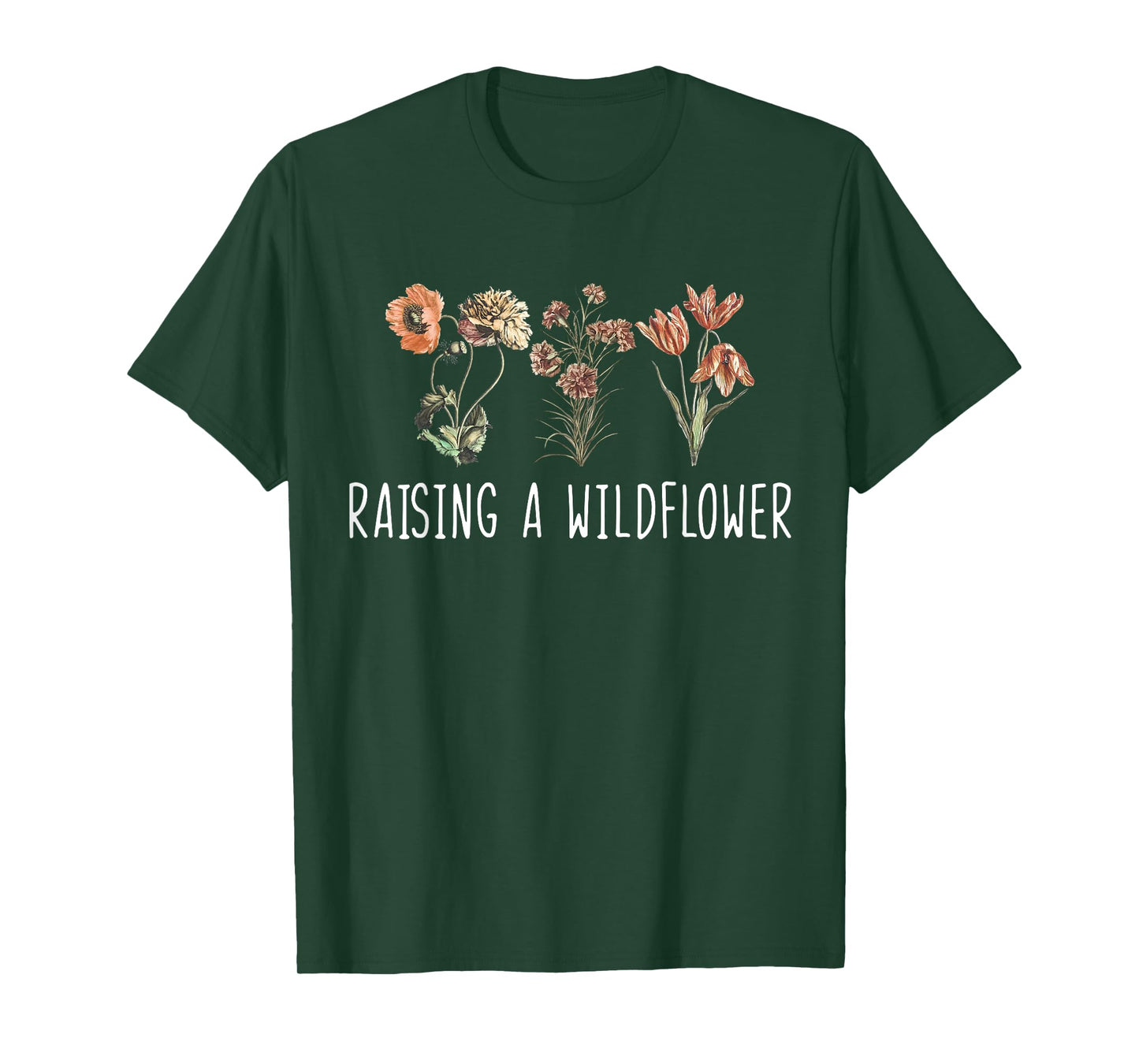 Vintage Floral Raising A Wildflower Moms Mama Mothers Day T-Shirt