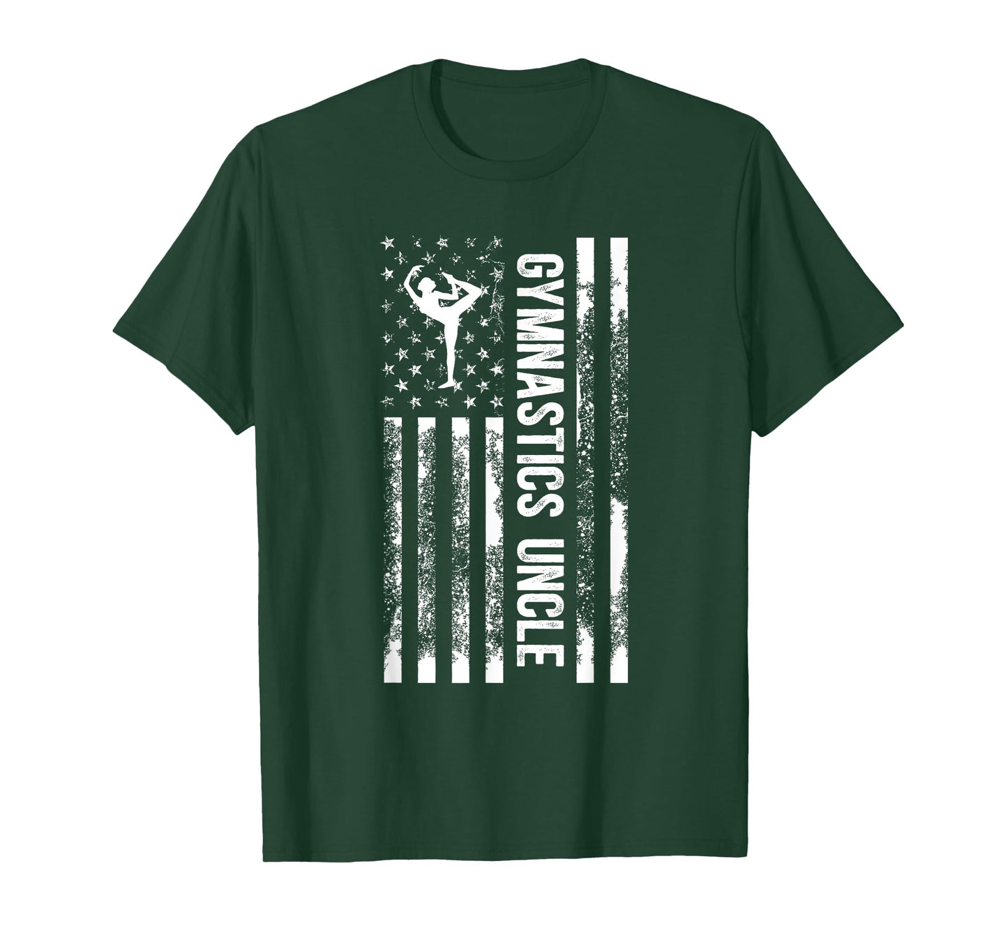 Gymnastics Uncle US Flag Uncle Of A Gymnast Uncle T-Shirt