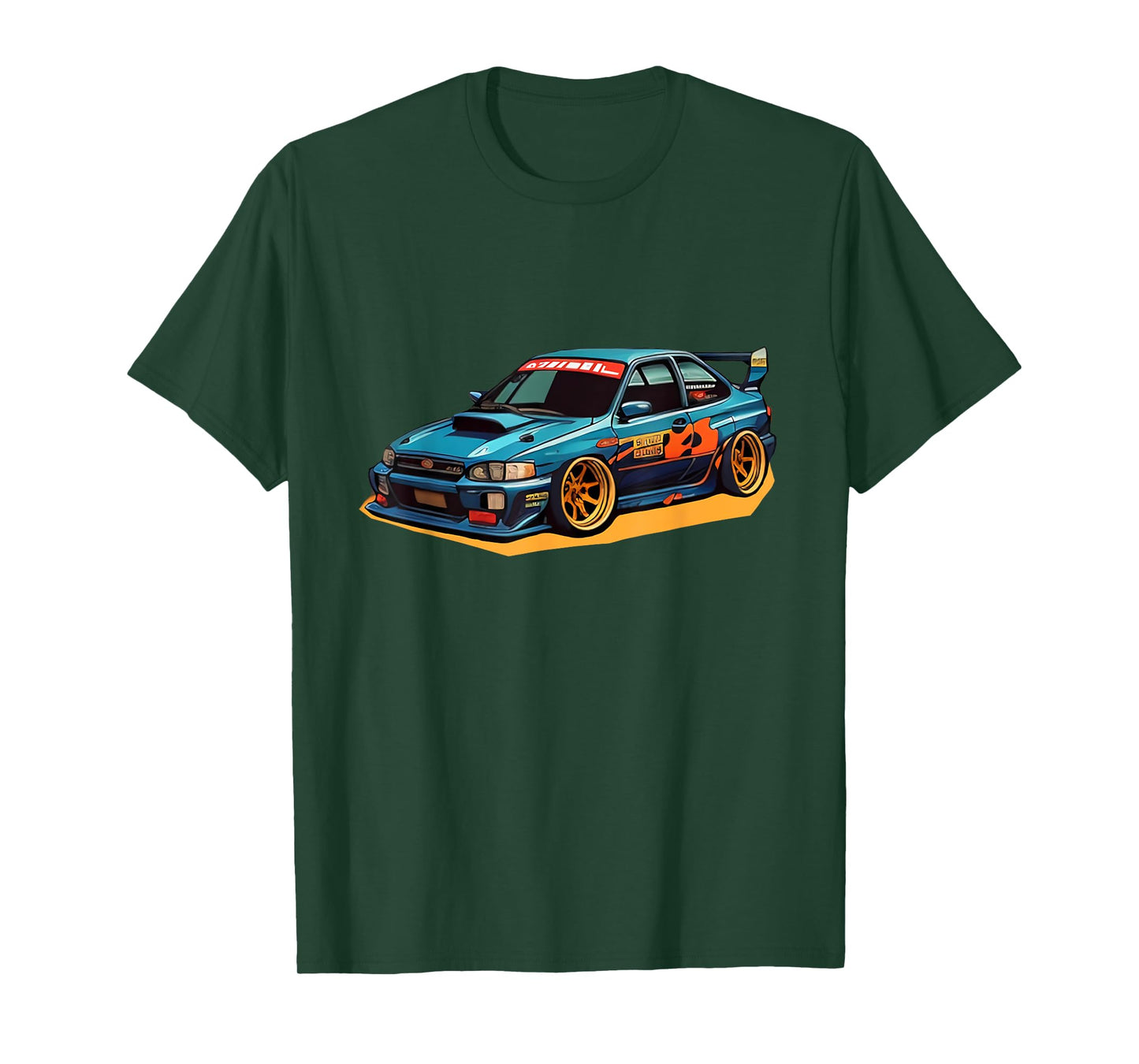 Sports Car Drift 90s Retro Cartoon Japanese T-Shirt