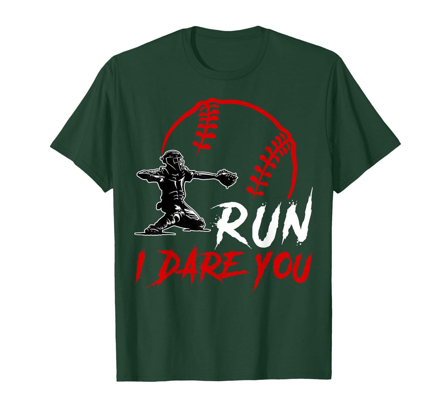 Run Steal I Dare You Humor Baseball Catcher Vintage T-Shirt