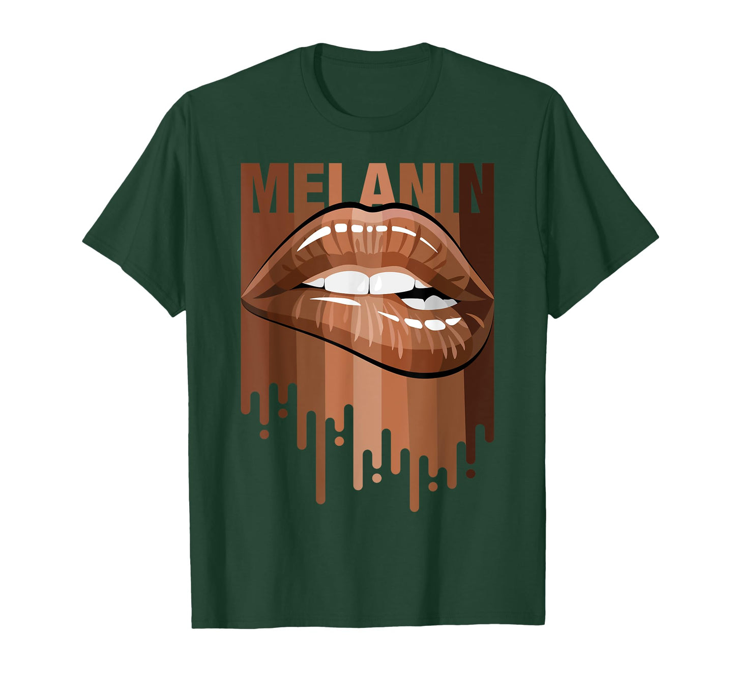 Cool Melanin Girl Lips Graphic Tees, Black Girls Magic Style T-Shirt