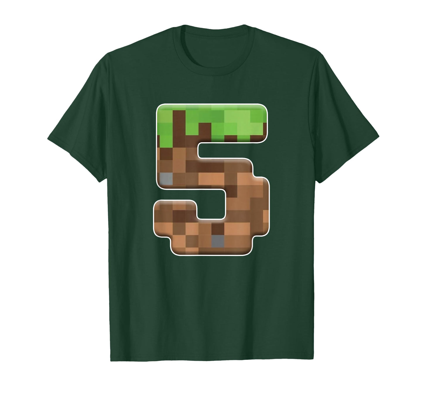 5th Birthday Boy 5 Years Old Bday Boy Game Pixel Number T-Shirt