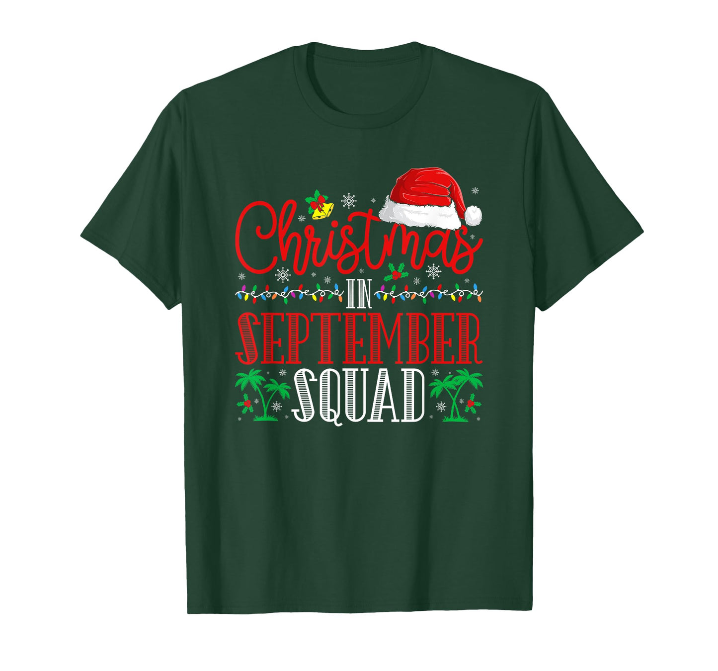 Christmas in September Squad Hawaiian Tropical Santa T-Shirt