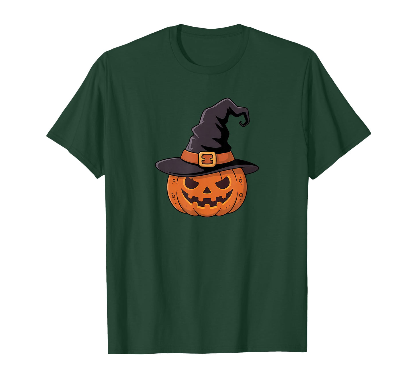 Spooky Halloween Pumpkin Witch Hat T-Shirt