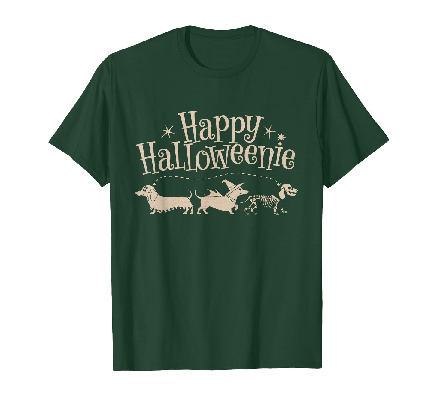 Happy Halloweenie Tshirt Women Men Wiener Monster Party T-Shirt