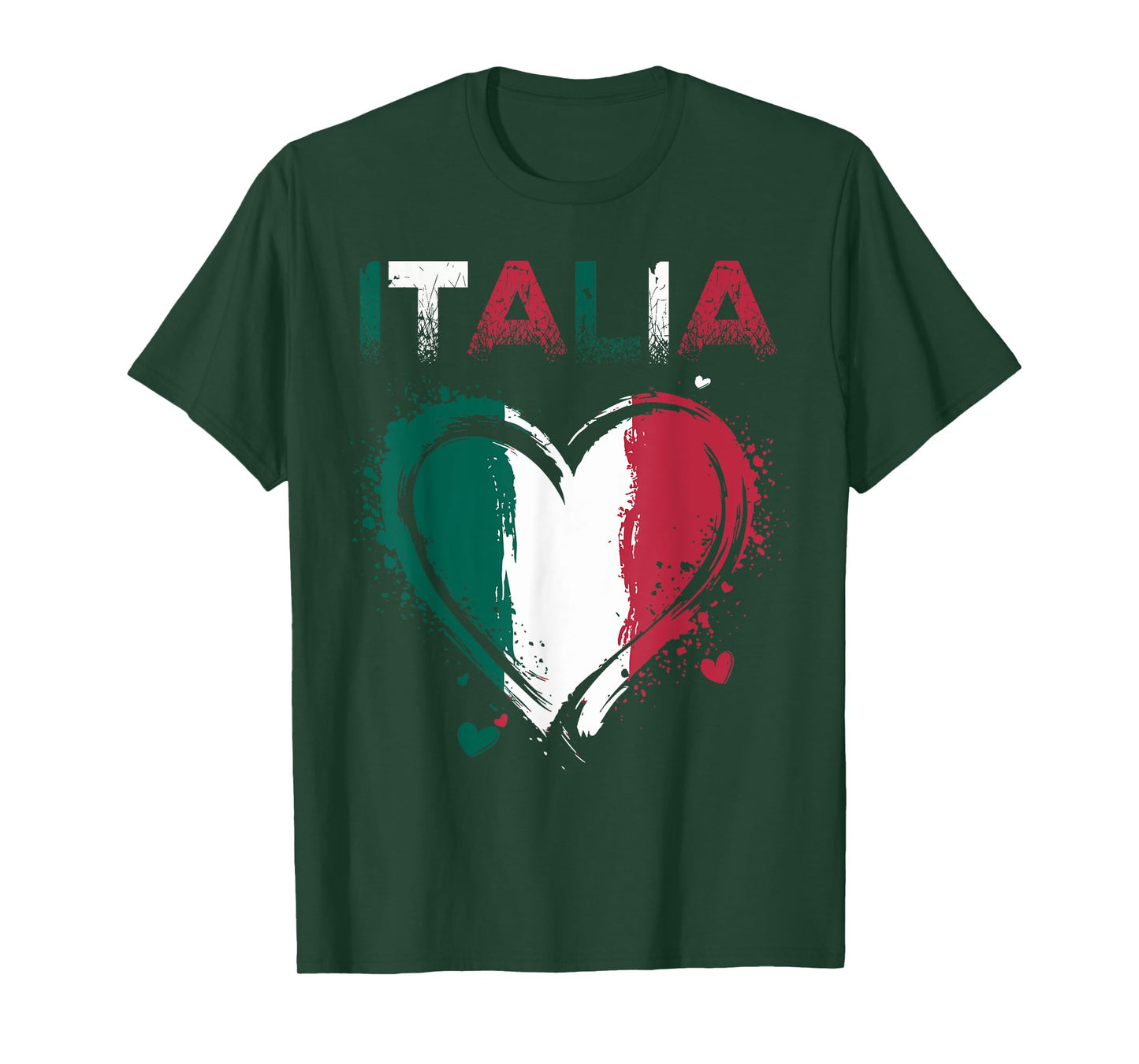 Vintage Italia Italian Flag Heart for Italy Men Women Kids T-Shirt