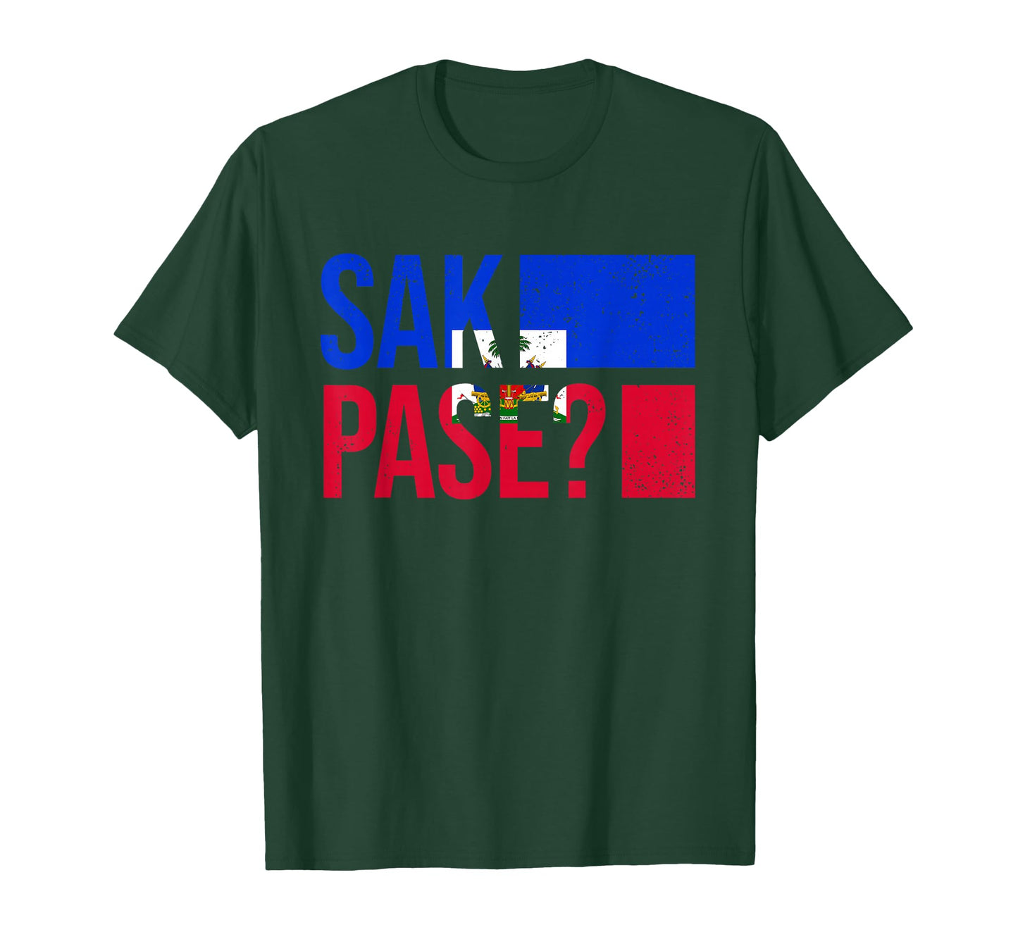 Haitian Flag Day Retro Creole Pride Haiti Flag Sak Pase T-Shirt